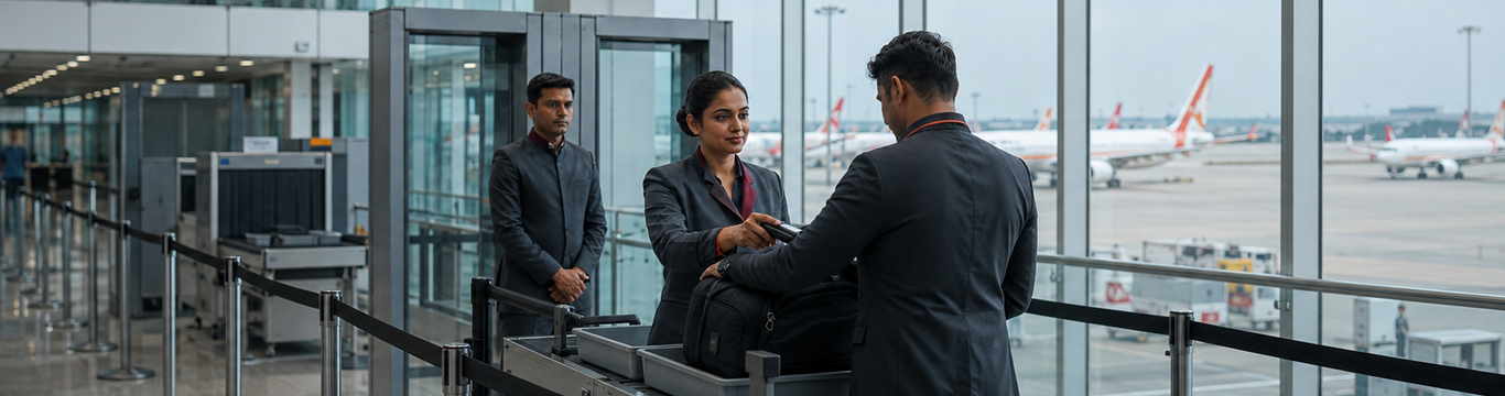 Airport security service professionals